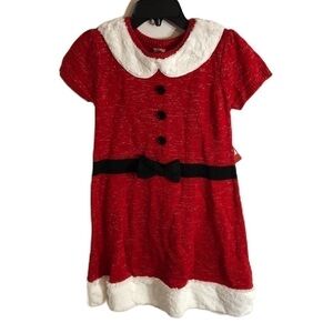 Holiday Time Santa Claus Dress NWT Large 10 12 Red White Black Christmas
